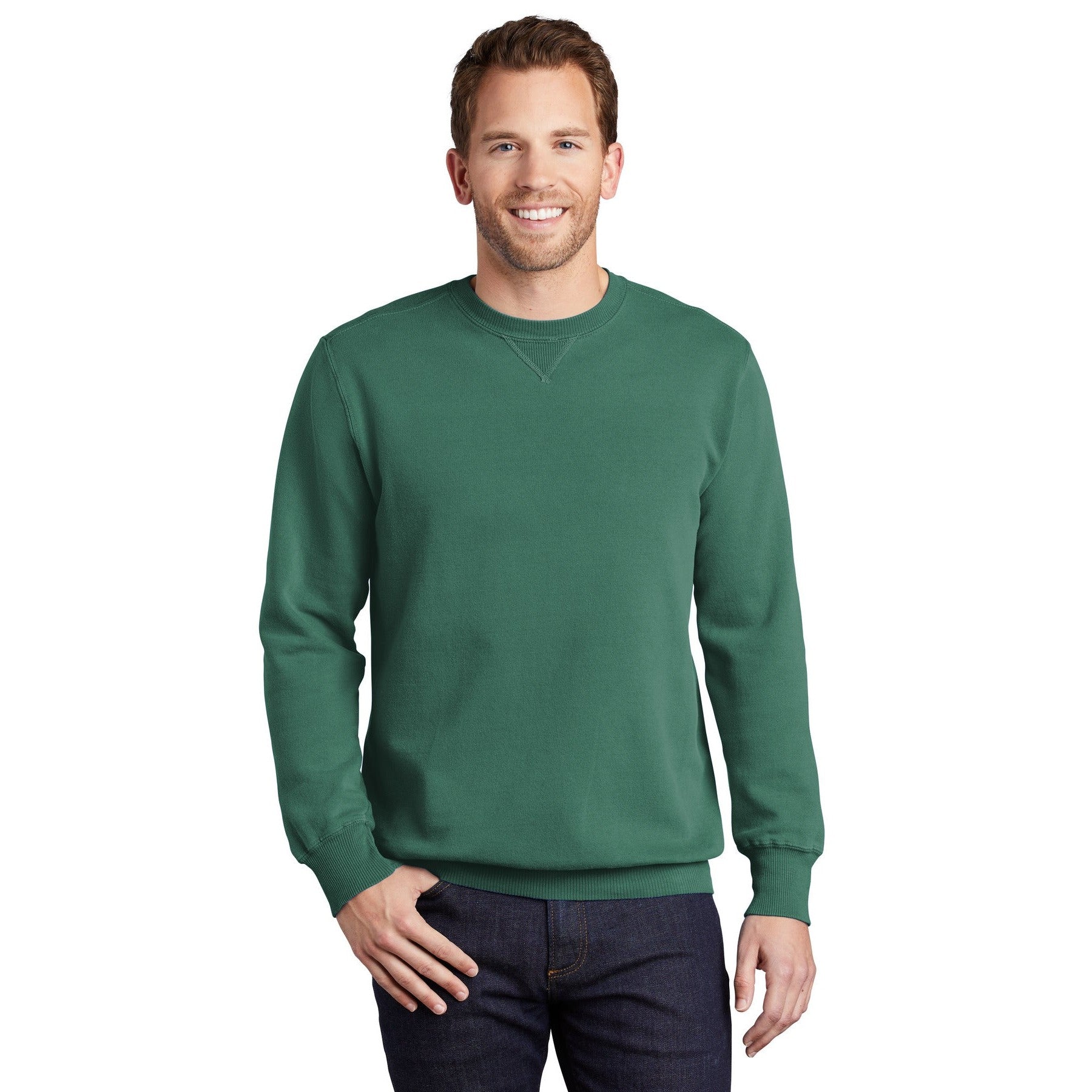 Port & Company-Port & Company® Beach Wash® Garment-Dyed Crewneck Sweatshirt PC098-MedTech-11